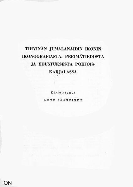 Tiedosto:Tihvinan jumalanaidin ikonin ikonografiasta kansi.jpg