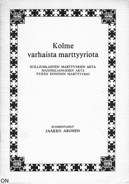 Tiedosto:Kolme varhaista marttyyriota kansi.jpg