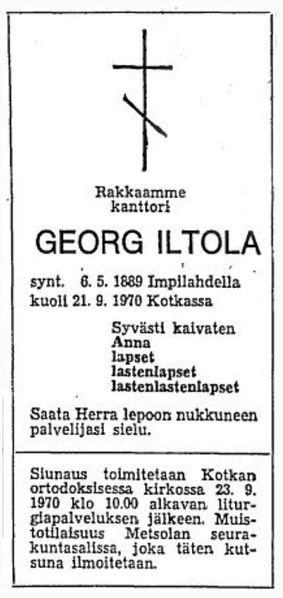 Tiedosto:Georg iltola kuolinilmoitus.jpg